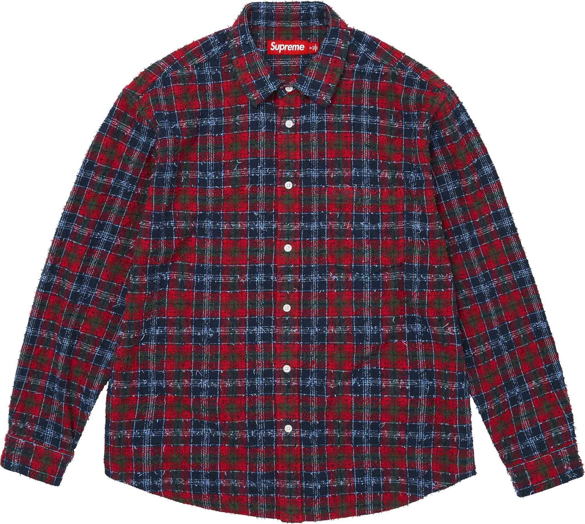 Frayed Textured Plaid Shirt view 2